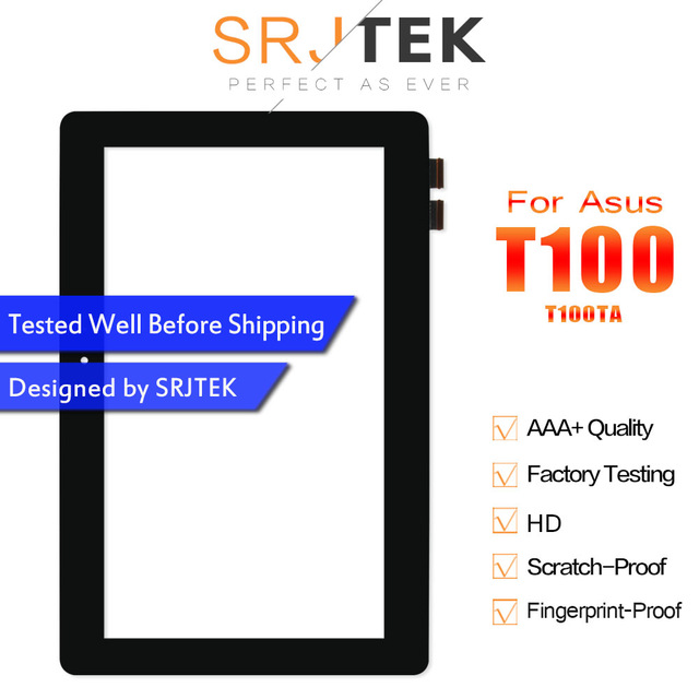 SRJTEK 10.1 "dla ASUS Transformer Book T100 T100TA ekran dotykowy Digitizer SensorTbalet PC części FP-TPAY10104A-02X-H JA-DA5490NB