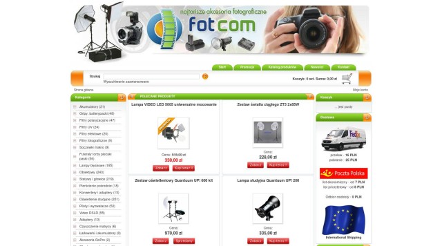 Photo and lighting online store from Poland