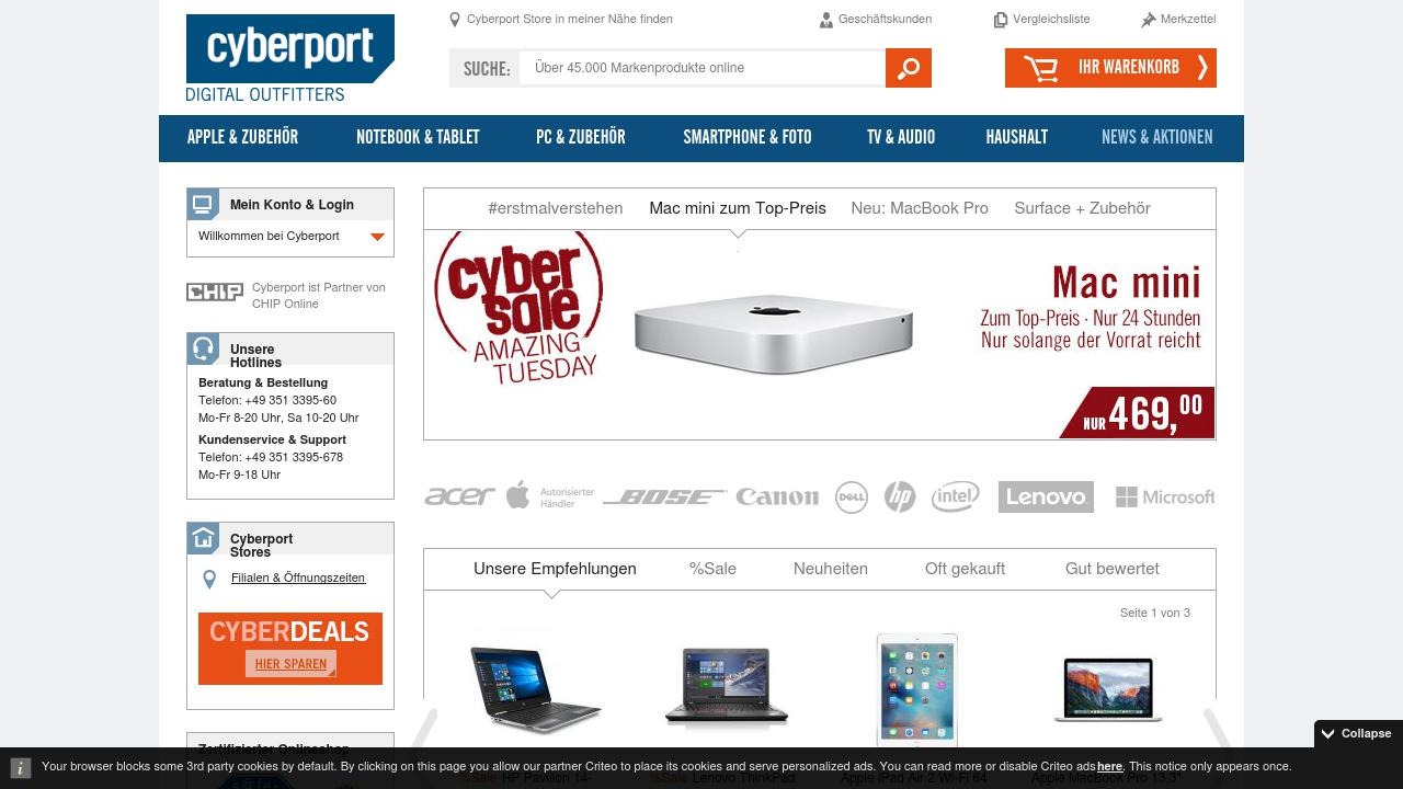 Cyberport niemiecki sklep internetowy z elektroniką