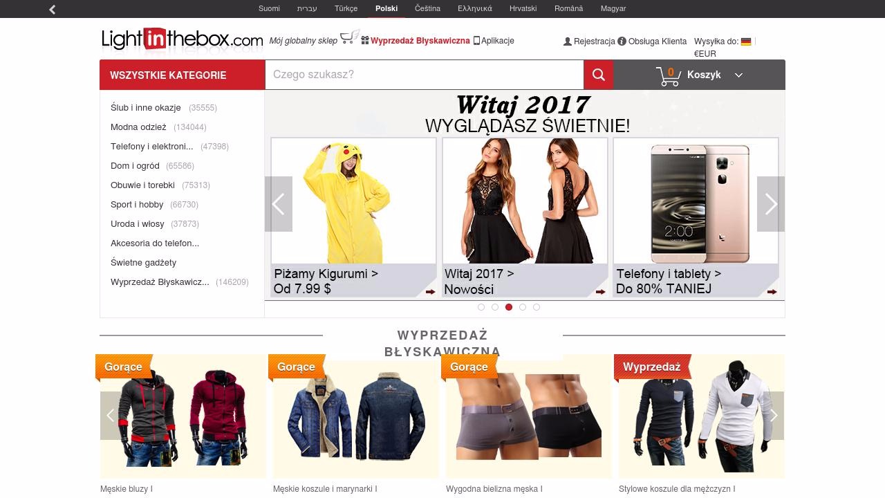Promocje w chińskim sklepie internetowym LightInTheBox