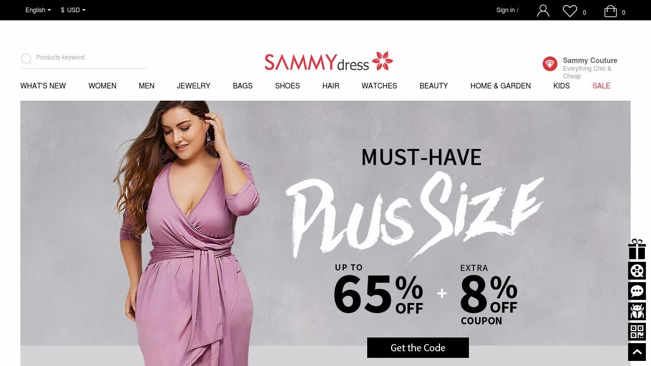 Promocje na ubrania w chińskim sklepie online SammyDress