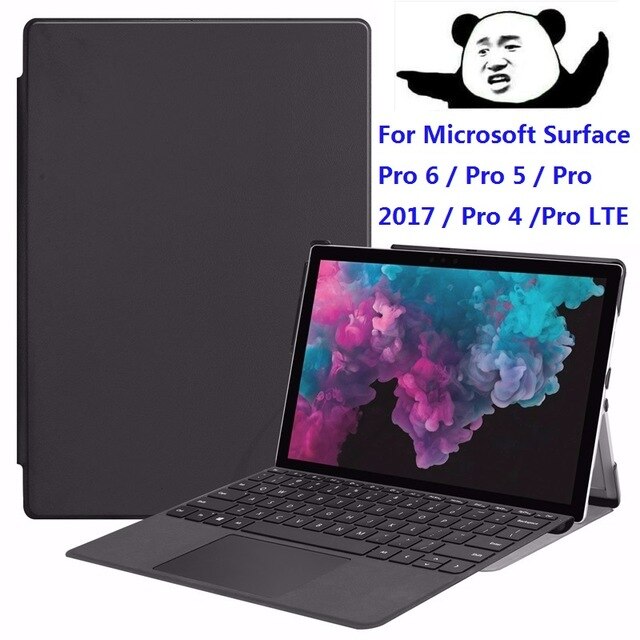 Dla Microsoft Surface Pro 4 5 6 PU skóra inteligentne etui z podstawką dla Microsoft Surface Pro 6 5 12.3 ''Tablet PC protector stań pokrywy